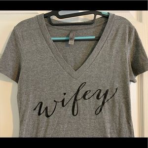 “Wifey” V-neck shirt